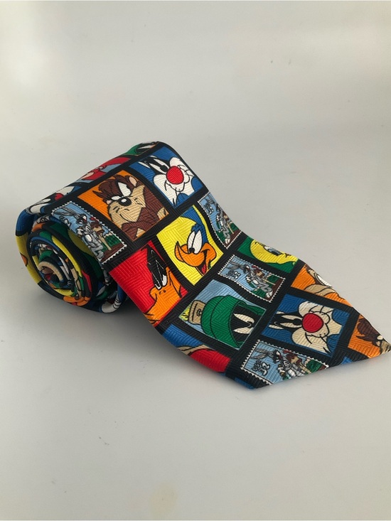 Looney Tunes Mania Other - Vintage Colorful Looney Tunes Stamp Collection 1997 Character Tie